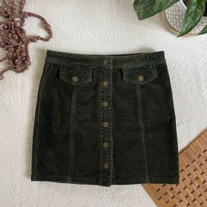 Corduroy Mini Skirt